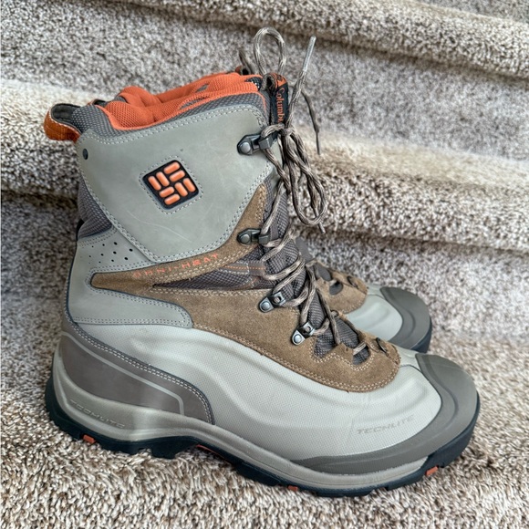 Columbia Techlite Men’s Beige/Brown Waterproof Leather High Tops Boots. - Picture 1 of 13